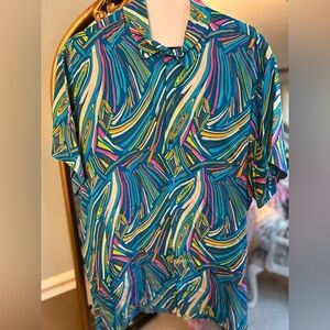 Men’s Kenny Flowers Limited Edition Multicolor Neon Abstract Men's Shirt